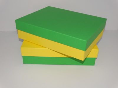 Zielono-żółte pudełko z wieczkiem pudelko z wieczkiem 29